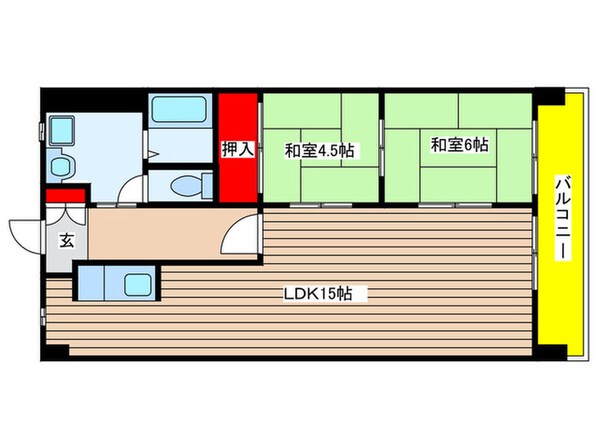 ニューコーポ植田Ⅰの物件間取画像